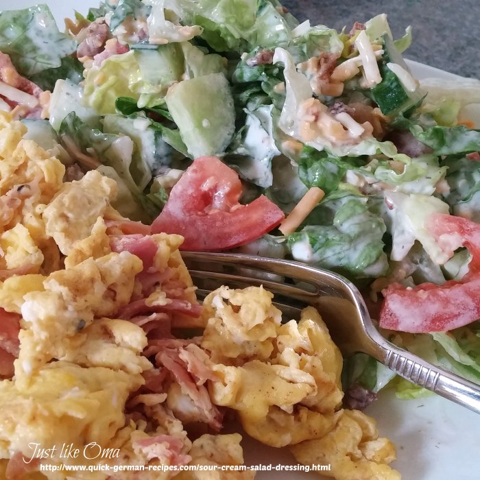 Homemade Sour Cream Salad Dressing Made Just Like Oma ️ ️ 7950