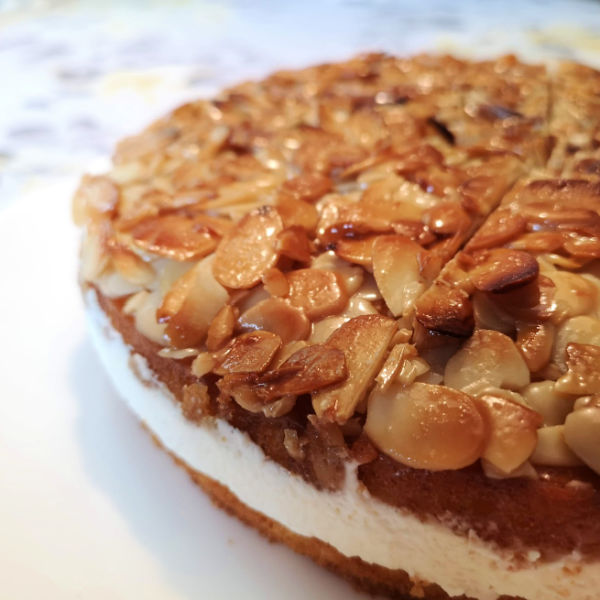 German Almond-Apple Butter Cake - Cooking with Cocktail Rings