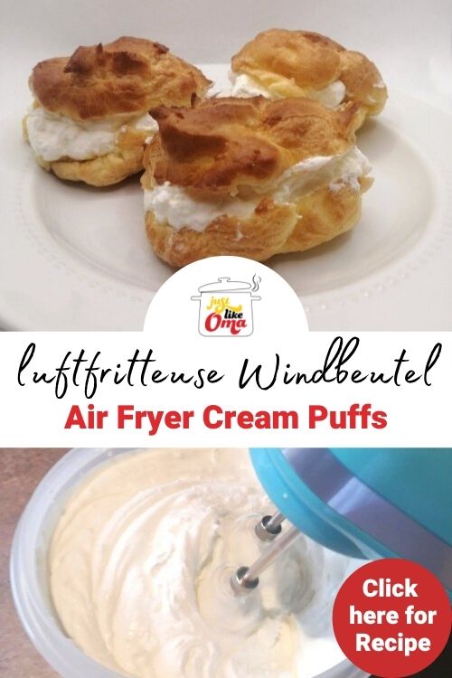 Air Fryer Cream Puffs – Luftfritteuse Windbeutel *