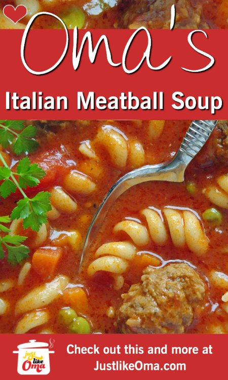 Quick Italian Meatball Soup – Omas Italienische Fleischklößchen-Suppe.