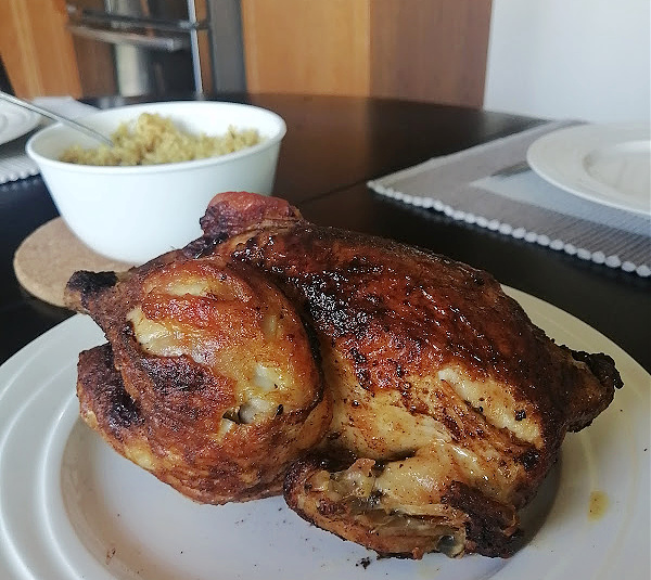 Using your Air Fryer Oven: How to Rotisserie a Whole Chicken 